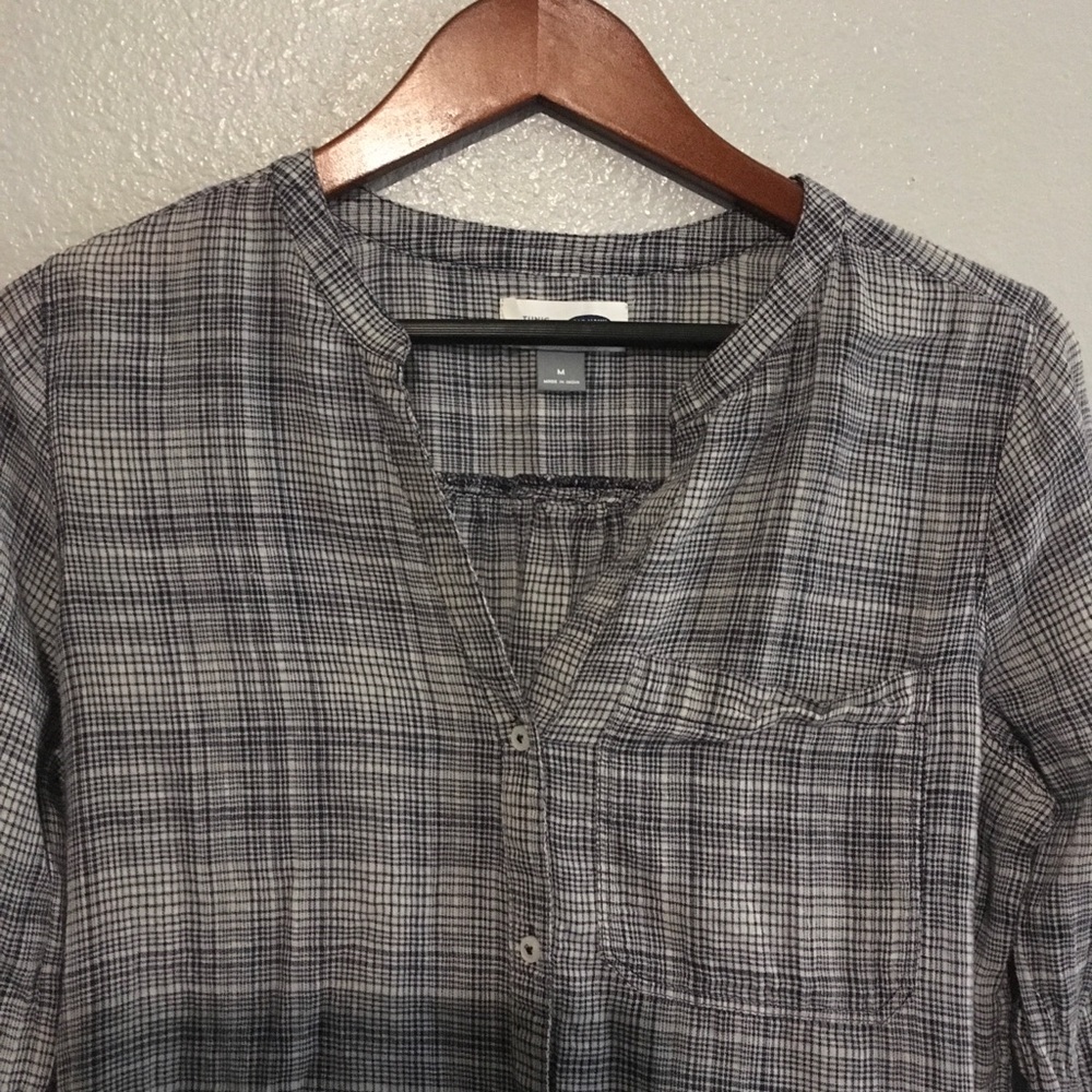 Old navy plaid tunic, M